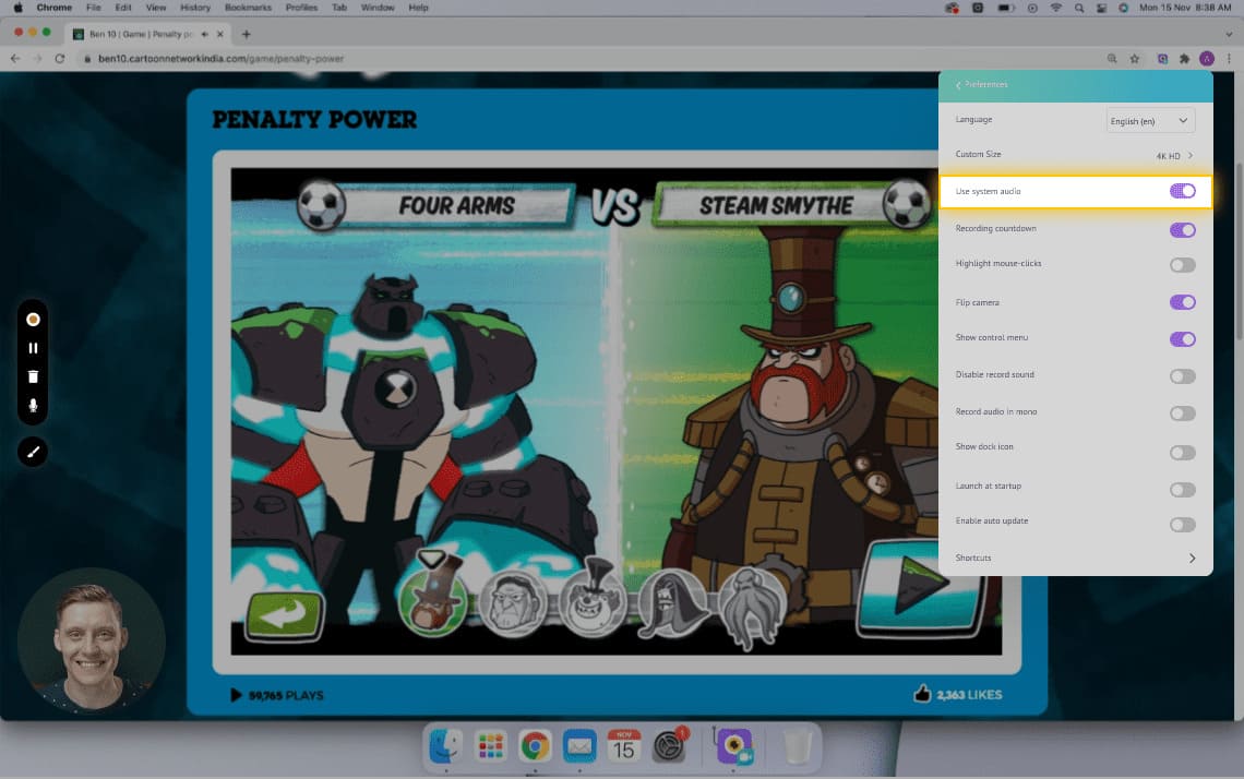 Enable your tab audio