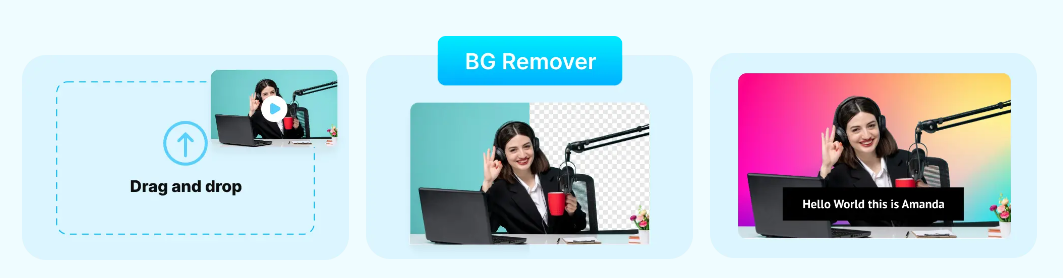 AI video background remover